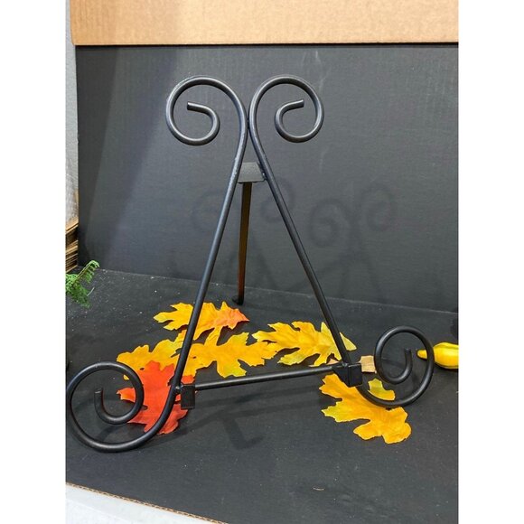 Black Metal Cookbook Stand / Frame Stand / Easel Home Decor - Picture 1 of 11